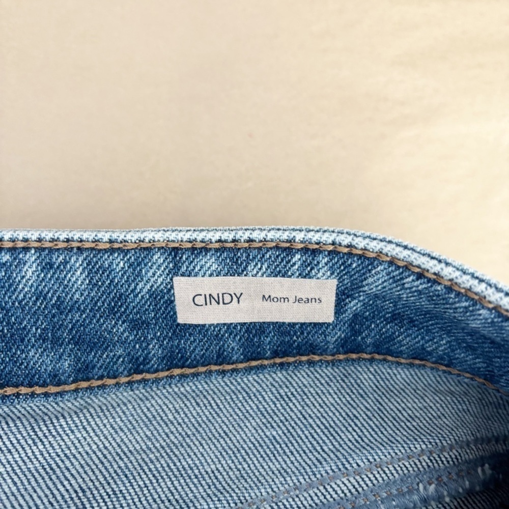 Mavi Cindy Mom Jeans High Rise Stretch Distressed Denim Ripped Knees 30 - Picture 9 of 14